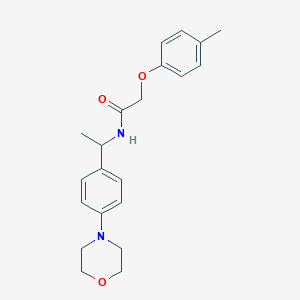 2-(4-methylphenoxy)-N-{1-[4-(4-morpholinyl)phenyl]ethyl}acetamide