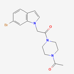 molecular formula C16H18BrN3O2 B4506831 1-[2-(4-乙酰-1-哌嗪基)-2-氧代乙基]-6-溴-1H-吲哚 