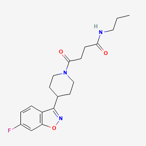 4-[4-(6-fluoro-1,2-benzisoxazol-3-yl)piperidino]-4-oxo-N-propylbutanamide