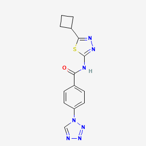 N-(5-cyclobutyl-1,3,4-thiadiazol-2-yl)-4-(1H-tetrazol-1-yl)benzamide