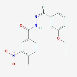 N'-(3-ethoxybenzylidene)-3-nitro-4-methylbenzohydrazide