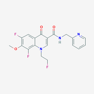 6,8-difluoro-1-(2-fluoroethyl)-7-methoxy-4-oxo-N-(2-pyridinylmethyl)-1,4-dihydro-3-quinolinecarboxamide