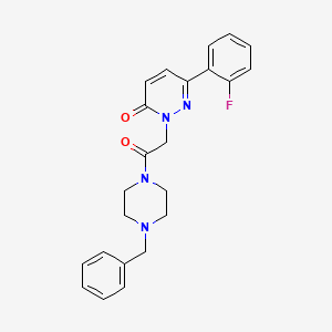 2-[2-(4-benzyl-1-piperazinyl)-2-oxoethyl]-6-(2-fluorophenyl)-3(2H)-pyridazinone