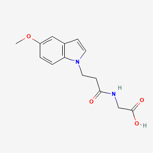 molecular formula C14H16N2O4 B4506962 N-[3-(5-methoxy-1H-indol-1-yl)propanoyl]glycine 