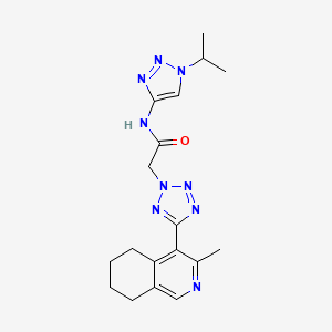 N-(1-isopropyl-1H-1,2,3-triazol-4-yl)-2-[5-(3-methyl-5,6,7,8-tetrahydro-4-isoquinolinyl)-2H-tetrazol-2-yl]acetamide