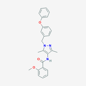 N-[3,5-dimethyl-1-(3-phenoxybenzyl)-1H-pyrazol-4-yl]-2-methoxybenzamide