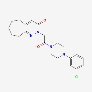 2-{2-[4-(3-chlorophenyl)-1-piperazinyl]-2-oxoethyl}-2,5,6,7,8,9-hexahydro-3H-cyclohepta[c]pyridazin-3-one