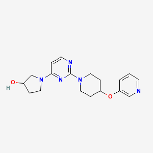 1-{2-[4-(pyridin-3-yloxy)piperidin-1-yl]pyrimidin-4-yl}pyrrolidin-3-ol