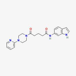 N-1H-indol-6-yl-5-oxo-5-[4-(2-pyridinyl)-1-piperazinyl]pentanamide