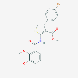 molecular formula C21H18BrNO5S B450703 Methyl 4-(4-bromophenyl)-2-[(2,3-dimethoxybenzoyl)amino]thiophene-3-carboxylate 