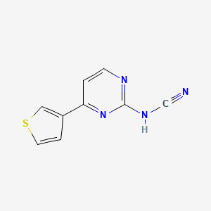 molecular formula C9H6N4S B4507032 [4-(3-thienyl)-2-pyrimidinyl]cyanamide 