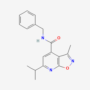 molecular formula C18H19N3O2 B4507041 N-benzyl-6-isopropyl-3-methylisoxazolo[5,4-b]pyridine-4-carboxamide 