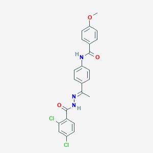 N-{4-[N-(2,4-dichlorobenzoyl)ethanehydrazonoyl]phenyl}-4-methoxybenzamide