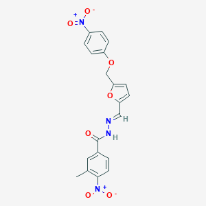 3-methyl-4-nitro-N'-[(E)-{5-[(4-nitrophenoxy)methyl]furan-2-yl}methylidene]benzohydrazide