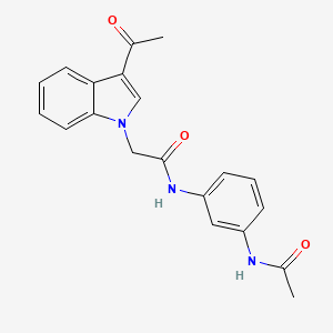 molecular formula C20H19N3O3 B4507094 N-[3-(acetylamino)phenyl]-2-(3-acetyl-1H-indol-1-yl)acetamide 