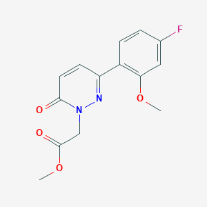 molecular formula C14H13FN2O4 B4507097 methyl [3-(4-fluoro-2-methoxyphenyl)-6-oxo-1(6H)-pyridazinyl]acetate 