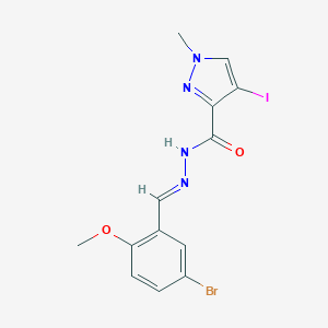 N'-(5-bromo-2-methoxybenzylidene)-4-iodo-1-methyl-1H-pyrazole-3-carbohydrazide