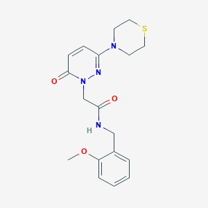 molecular formula C18H22N4O3S B4507126 N-(2-methoxybenzyl)-2-[6-oxo-3-(4-thiomorpholinyl)-1(6H)-pyridazinyl]acetamide 