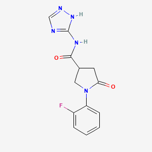 molecular formula C13H12FN5O2 B4507152 1-(2-氟苯基)-5-氧代-N-1H-1,2,4-三唑-3-基-3-吡咯烷甲酰胺 