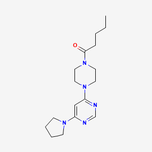 molecular formula C17H27N5O B4507164 4-(4-pentanoyl-1-piperazinyl)-6-(1-pyrrolidinyl)pyrimidine 