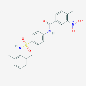molecular formula C23H23N3O5S B450717 3-nitro-N-{4-[(mesitylamino)sulfonyl]phenyl}-4-methylbenzamide 