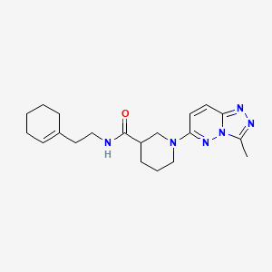 molecular formula C20H28N6O B4507171 N-[2-(1-cyclohexen-1-yl)ethyl]-1-(3-methyl[1,2,4]triazolo[4,3-b]pyridazin-6-yl)-3-piperidinecarboxamide 