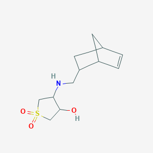 molecular formula C12H19NO3S B4507175 4-[(bicyclo[2.2.1]hept-5-en-2-ylmethyl)amino]tetrahydro-3-thiopheneol 1,1-dioxide 