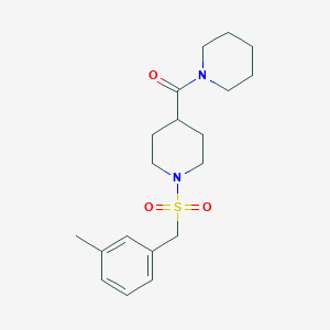 molecular formula C19H28N2O3S B4507189 1-[(3-methylbenzyl)sulfonyl]-4-(1-piperidinylcarbonyl)piperidine 