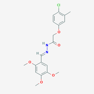 molecular formula C19H21ClN2O5 B450720 2-(4-chloro-3-methylphenoxy)-N'-(2,4,5-trimethoxybenzylidene)acetohydrazide 