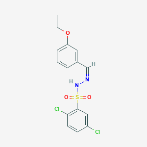 molecular formula C15H14Cl2N2O3S B450723 2,5-dichloro-N'-(3-ethoxybenzylidene)benzenesulfonohydrazide 