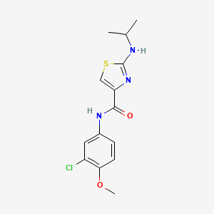 molecular formula C14H16ClN3O2S B4507252 N-(3-chloro-4-methoxyphenyl)-2-(isopropylamino)-1,3-thiazole-4-carboxamide 