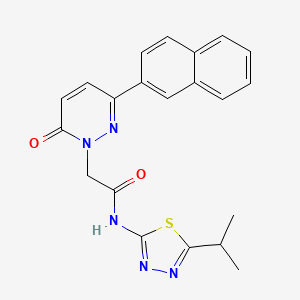 N-(5-isopropyl-1,3,4-thiadiazol-2-yl)-2-[3-(2-naphthyl)-6-oxo-1(6H)-pyridazinyl]acetamide