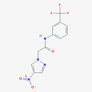 molecular formula C12H9F3N4O3 B450727 2-(4-nitro-1H-pyrazol-1-yl)-N-[3-(trifluoromethyl)phenyl]acetamide 