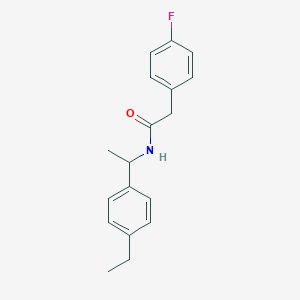 molecular formula C18H20FNO B450729 N-[1-(4-ethylphenyl)ethyl]-2-(4-fluorophenyl)acetamide 