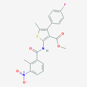 Methyl 4-(4-fluorophenyl)-2-({3-nitro-2-methylbenzoyl}amino)-5-methylthiophene-3-carboxylate