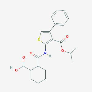 2-({[3-(Isopropoxycarbonyl)-4-phenyl-2-thienyl]amino}carbonyl)cyclohexanecarboxylic acid