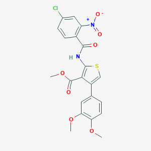 Methyl 2-({4-chloro-2-nitrobenzoyl}amino)-4-(3,4-dimethoxyphenyl)thiophene-3-carboxylate