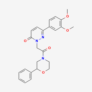 6-(3,4-dimethoxyphenyl)-2-[2-oxo-2-(2-phenyl-4-morpholinyl)ethyl]-3(2H)-pyridazinone