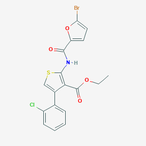 molecular formula C18H13BrClNO4S B450738 Ethyl 2-[(5-bromo-2-furoyl)amino]-4-(2-chlorophenyl)-3-thiophenecarboxylate 