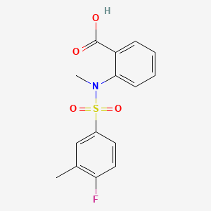 2-[[(4-fluoro-3-methylphenyl)sulfonyl](methyl)amino]benzoic acid