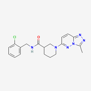 molecular formula C19H21ClN6O B4507404 N-(2-氯苄基)-1-(3-甲基[1,2,4]三唑并[4,3-b]哒嗪-6-基)-3-哌啶甲酰胺 