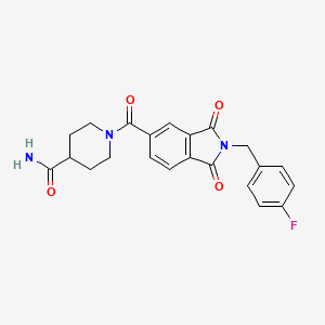 1-{[2-(4-fluorobenzyl)-1,3-dioxo-2,3-dihydro-1H-isoindol-5-yl]carbonyl}-4-piperidinecarboxamide