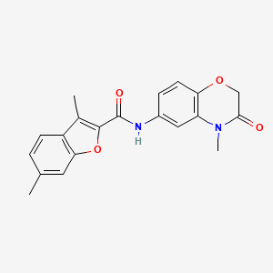 3,6-dimethyl-N-(4-methyl-3-oxo-3,4-dihydro-2H-1,4-benzoxazin-6-yl)-1-benzofuran-2-carboxamide