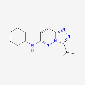 molecular formula C14H21N5 B4507472 N-cyclohexyl-3-isopropyl[1,2,4]triazolo[4,3-b]pyridazin-6-amine 