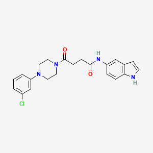 4-[4-(3-chlorophenyl)-1-piperazinyl]-N-1H-indol-5-yl-4-oxobutanamide