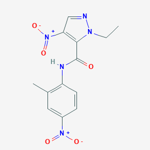 1-ethyl-4-nitro-N-{4-nitro-2-methylphenyl}-1H-pyrazole-5-carboxamide