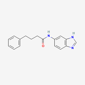 molecular formula C17H17N3O B4507490 N-1H-benzimidazol-6-yl-4-phenylbutanamide 