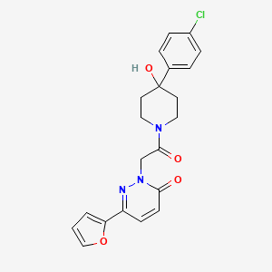 2-{2-[4-(4-chlorophenyl)-4-hydroxy-1-piperidinyl]-2-oxoethyl}-6-(2-furyl)-3(2H)-pyridazinone