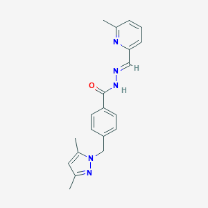 4-[(3,5-dimethyl-1H-pyrazol-1-yl)methyl]-N'-[(6-methyl-2-pyridinyl)methylene]benzohydrazide