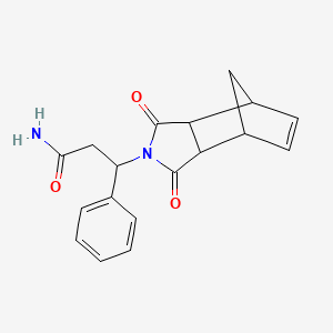 molecular formula C18H18N2O3 B4507512 3-(1,3-dioxo-1,3,3a,4,7,7a-hexahydro-2H-4,7-methanoisoindol-2-yl)-3-phenylpropanamide 